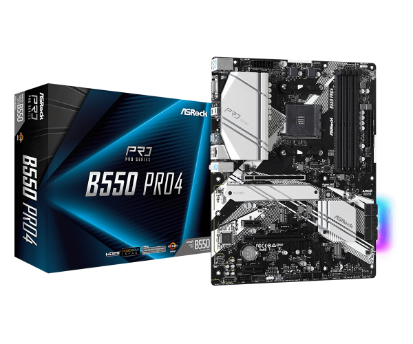 La Asrock B550 Pro4 es una placa base ATX diseñada para ofrecer rendimiento y estabilidad en sistemas con procesadores AMD Ryzen de tercera y cuarta generación. Equipada con el chipset B550, soporta memoria DDR4 hasta 4733 MHz (OC), doble ranura PCIe 4.0 y 3.0 para tarjetas gráficas y almacenamiento ultrarrápido con M.2 NVMe PCIe 4.0. Su diseño robusto incluye VRM mejorado, disipadores de calor extendidos y conectividad avanzada con USB 3.2 Gen2 y LAN Gigabit. Ideal para gamers y creadores que buscan potencia y confiabilidad.
