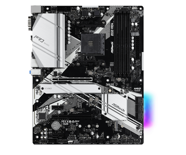 La Asrock B550 Pro4 es una placa base ATX diseñada para ofrecer rendimiento y estabilidad en sistemas con procesadores AMD Ryzen de tercera y cuarta generación. Equipada con el chipset B550, soporta memoria DDR4 hasta 4733 MHz (OC), doble ranura PCIe 4.0 y 3.0 para tarjetas gráficas y almacenamiento ultrarrápido con M.2 NVMe PCIe 4.0. Su diseño robusto incluye VRM mejorado, disipadores de calor extendidos y conectividad avanzada con USB 3.2 Gen2 y LAN Gigabit. Ideal para gamers y creadores que buscan potencia y confiabilidad.
