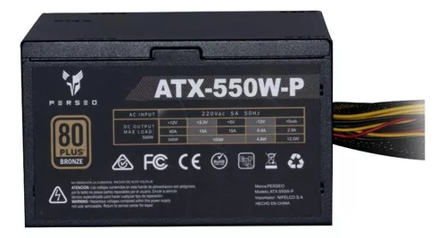 Fuente Perseo 550w 80 Plus Bronze