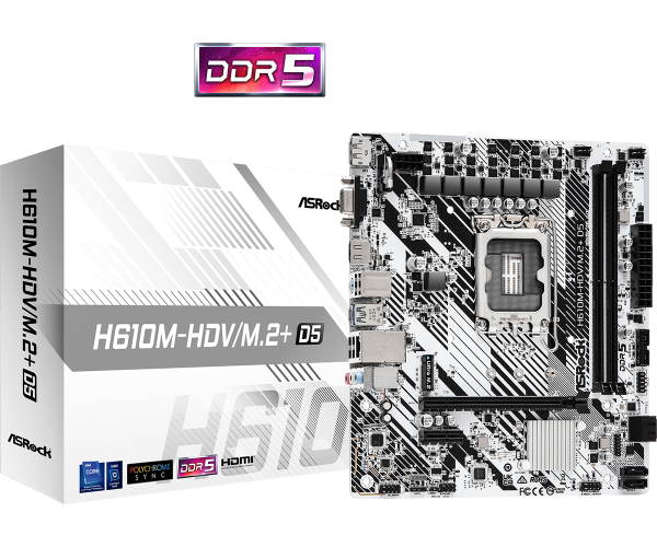 Motherboard Asrock H610m-hdv/m.2+ D5 S1700