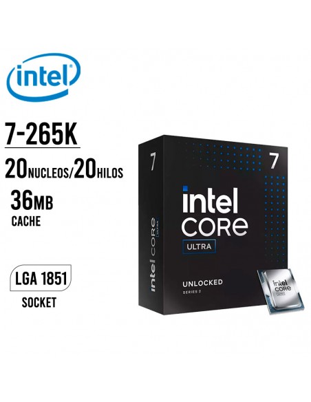 Cpu Intel Core Ultra 7 265k S1851 S/fan 15va G.Box