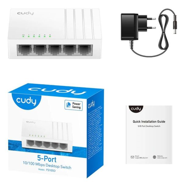 Switch Cudy 10/100 Mbps 5 Puertos Blanco