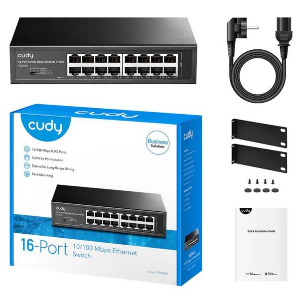 Switch Cudy 16 Puertos 10/100 Mbps