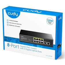 Switch Cudy 8 Puertos PoE + 2 Uplink Gigabit