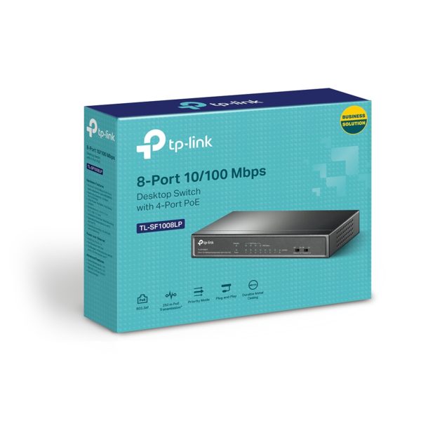 Switch Tp-link Sf1008lp 8 Puertos 10/100 4 Poe