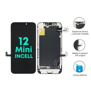 Display Apple iPhone 12 Mini (Incell High-End) Comp. Negro IC Removible + Colocación + Vidrio Templado