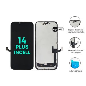 Display iPhone 14 Plus Compatible Incell High End Negro – IC Removible + Colocación incluida + Vidrio templado de regalo