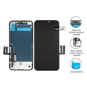 Pantalla iPhone 11 Negra Incell High End – Compatible con IC Removible + Instalación y Vidrio Templado de Regalo