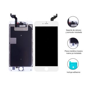 Pantalla iPhone 6s Plus Blanca (Genérica ESR) – Colocación Incluida + Vidrio Templado de Regalo