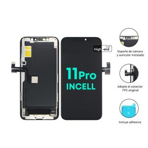 Display iPhone 11 Pro Negro Incell High End + Colocación + Vidrio