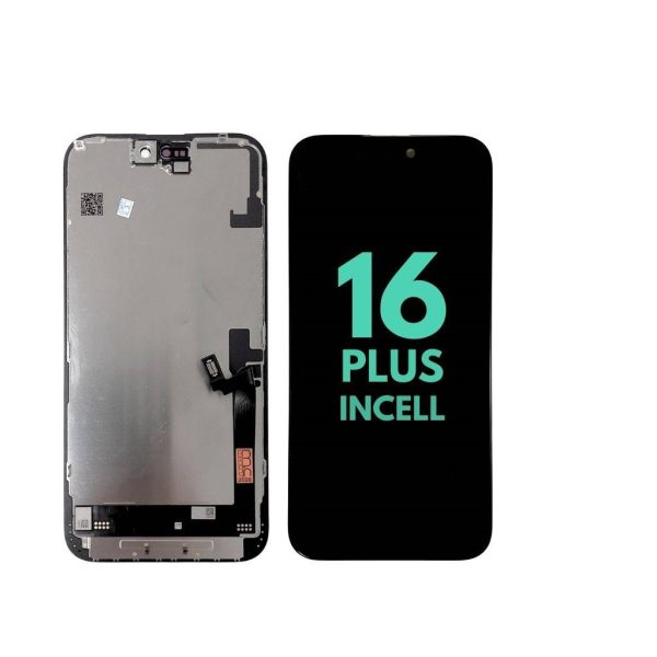 Display iPhone 16 Plus Compatible Incell - JK Negro – Colocación incluida + Vidrio templado de regalo