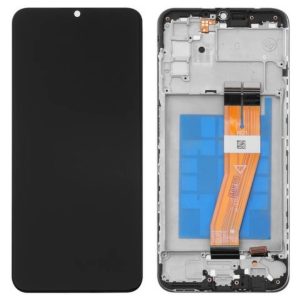 Pantalla Samsung A037F/A037M/A03s Comp. c/Marco Negro (GH81-21232A) 160mm – Instalación Inc. + Vidrio Templado