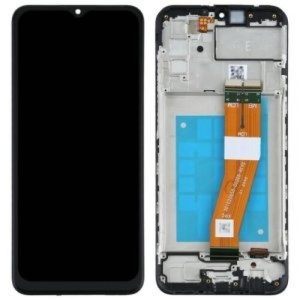 Pantalla Samsung A037G/A03s Comp. c/Marco Negro (GH81-21233A) 162 mm – Instalación Inc. + Vidrio Templado