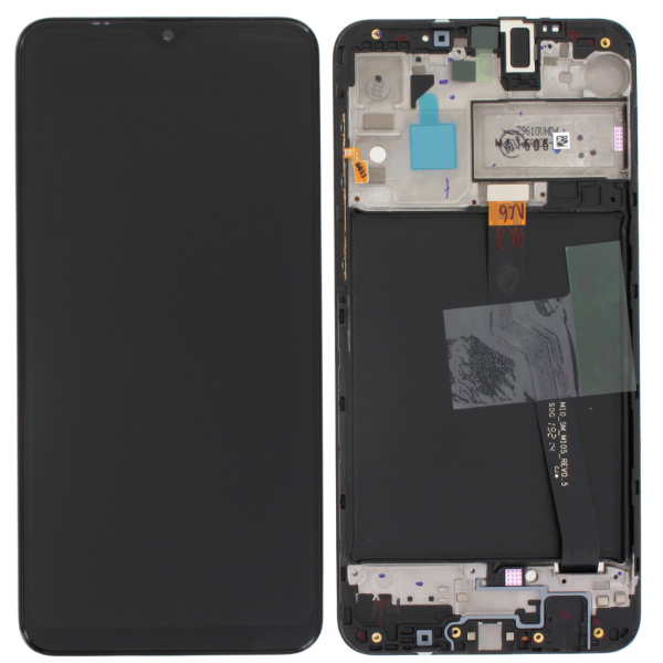 Pantalla Samsung A105F/A10 Comp. C/Marco Negro EU CODE (GH82-18685A)– Instalación Inc. + Vidrio Templado