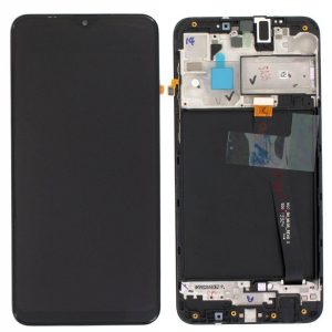 Pantalla Samsung A105F/A10 Comp. C/Marco Negro NON EU CODE (GH82-18685A) – Instalación Inc. + Vidrio Templado