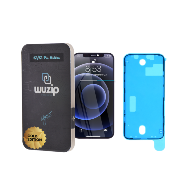 Display Apple iPhone12/12 Pro SIN IC Comp. Negro Gold Edition WUZIP Servicio de Colocación + Vidrio templado de regalo