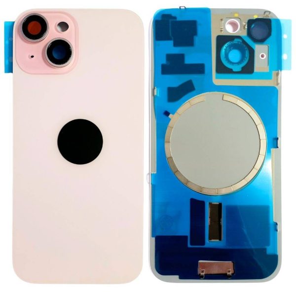 Tapa de Batería Apple iPhone 15 c/Marco Rosado NASAN + Colocación Incluida