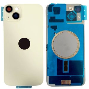 Tapa de Batería Apple iPhone 15 Plus c/Marco Amarillo NASAN + Colocación Incluida