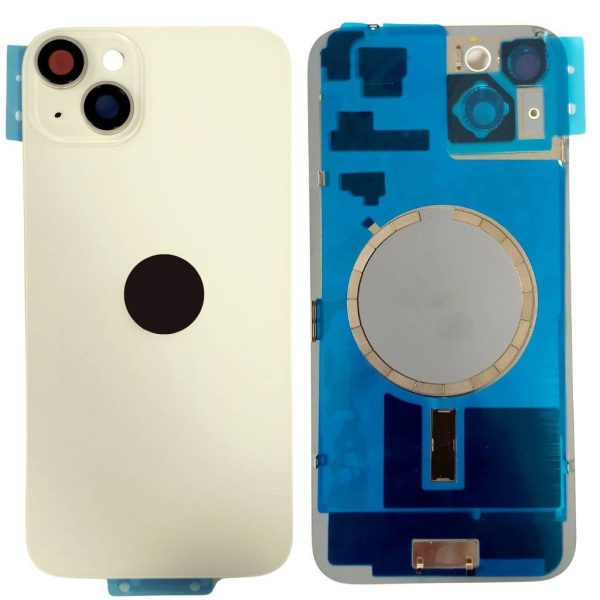 Tapa de Batería Apple iPhone 15 Plus c/Marco Amarillo NASAN + Colocación Incluida