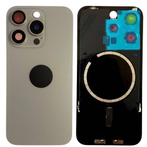 Tapa de Batería Apple iPhone 15 Pro c/Marco Dorado NASAN + Colocación Incluida