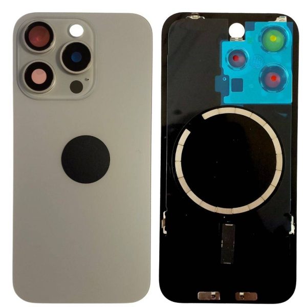 Tapa de Batería Apple iPhone 15 Pro c/Marco Dorado NASAN + Colocación Incluida