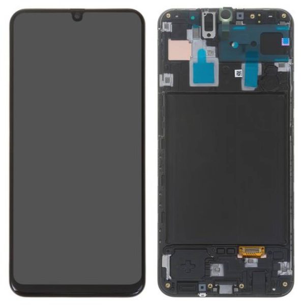Pantalla Samsung A305/A30 Comp. c/Marco Negro (GH82-19202A/19725A) - Instalación Inc. + Vidrio Templado