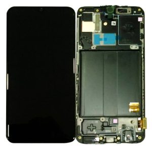 Pantalla Samsung A405/A40 Comp. c/Marco Negro (GH82-19672A) - Instalación Inc. + Vidrio Templado