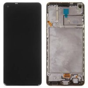 Pantalla Samsung A217/A21s Comp c/Marco Negro (OLED) - Instalación Inc. + Vidrio Templado