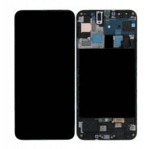 Pantalla Samsung A307/A30s Comp. Negro (GH82-21190A) c/Marco - Instalación Inc. + Vidrio Templado