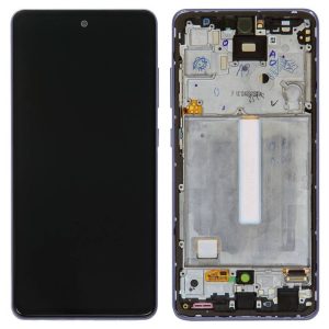 Pantalla Samsung A525/A526/A52 Comp c/Marco Violeta (GH82-25229C) - Instalación Inc. + Vidrio Templado