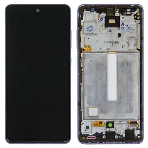 Pantalla Samsung A525/A526/A52 Comp c/Marco Violeta (GH82-25229C) - Instalación Inc. + Vidrio Templado