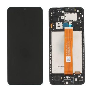 Pantalla Samsung A125/A12 Comp. c/Marco Negro (GH82-24491A) – Instalación Inc. + Vidrio Templado