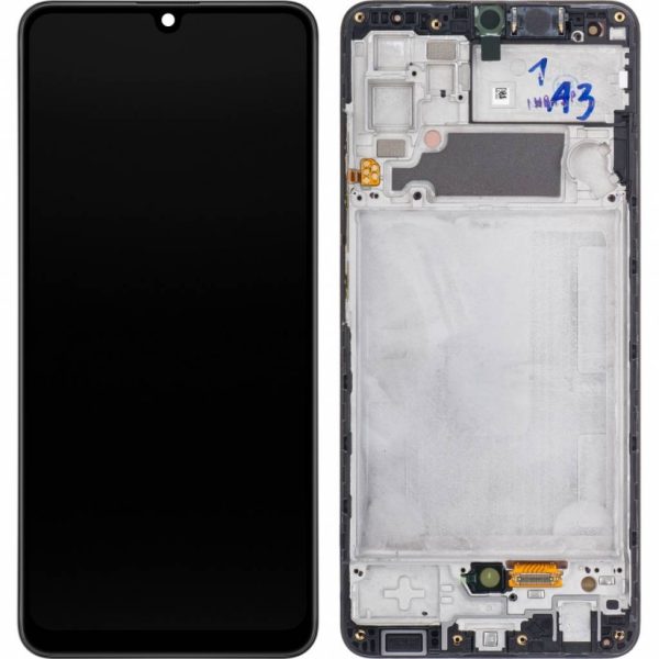 Pantalla Samsung A325/A32 4G Comp c/Marco Negro (GH82-25579A) - Instalación Inc. + Vidrio Templado