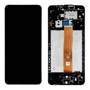 Pantalla Samsung A127/A12s Comp. c/Marco Negro (GH82-26485A/26486A) – Instalación Inc. + Vidrio Templado