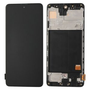 Pantalla Samsung A515/A51 Comp. c/Marco Negro (OLED)- Instalación Inc. + Vidrio Templado