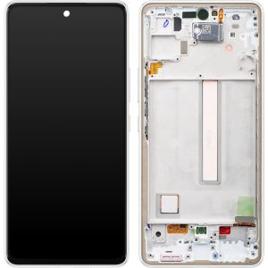 Pantalla Samsung A536/A53 5G Comp. c/Marco Blanco (GH82-28024B/28025B) - Instalación Inc. + Vidrio Templado