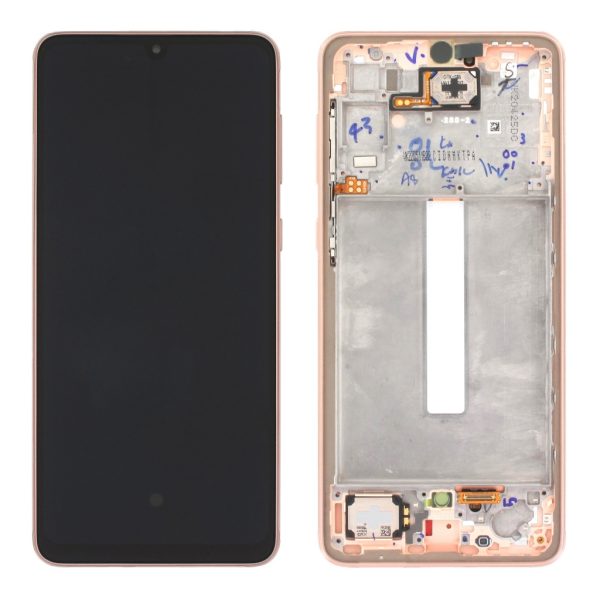 Pantalla Samsung A336/A33 5G Comp. c/Marco Dorado/Durazno (GH82-28143D/28144D) - Instalación Inc. + Vidrio Templado