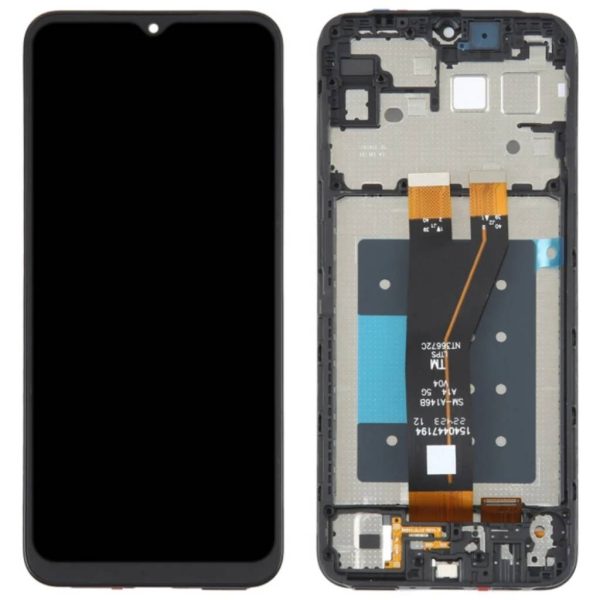 Pantalla Samsung A146P/A14 Comp. c/Marco Negro (GH82-23640A) Conector Chico – Instalación Inc. + Vidrio Templado