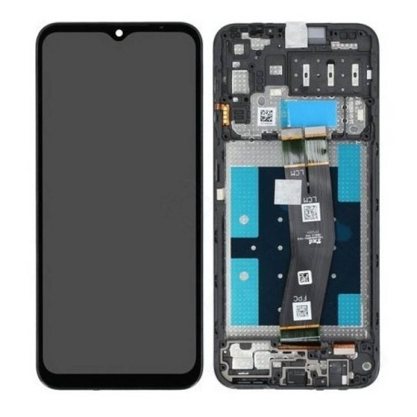 Pantalla Samsung A146P/A145R/A14 Comp. c/Marco Negro (GH81-23540A/23541A) – Instalación Inc. + Vidrio Templado