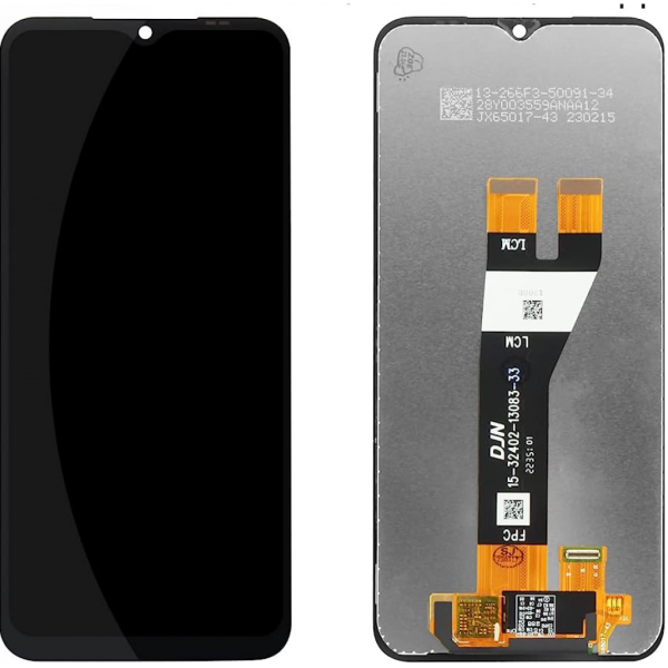 Pantalla Samsung A146P/A14 Comp. Negro (GH82-23640A) Conector Chico (S-835) – Instalación Inc. + Vidrio Templado
