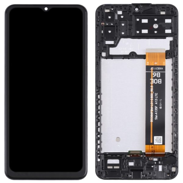 Pantalla Samsung A135F/M135/A13/M13 4G Comp. c/Marco Negro OLED – Instalación Inc. + Vidrio Templado