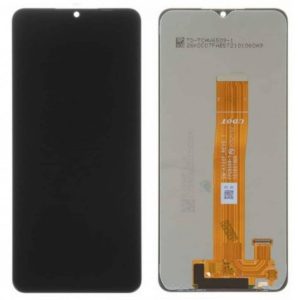 Pantalla Samsung A127/A12s Comp. Negro (OLED) – Instalación Inc. + Vidrio Templado