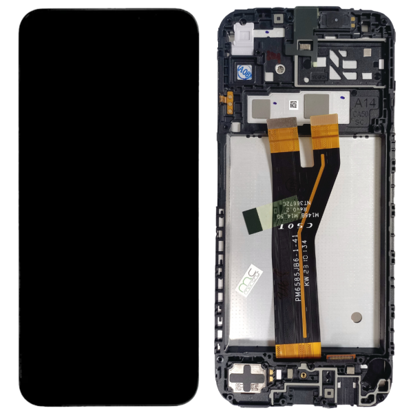 Pantalla Samsung A145F/A145M/A14 4G 2023 Comp. c/Marco Negro (GH82-31184A/31185A)– Instalación Inc. + Vidrio Templado