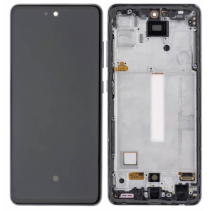 Pantalla Samsung 525/A526/A52 Comp c/Marco Negro (GH82-25229A)- Instalación Inc. + Vidrio Templado