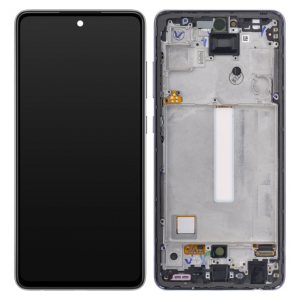Pantalla Samsung A525/A526/A52 Comp c/ Marco Blanco (GH82-25229D) - Instalación Inc. + Vidrio Templado
