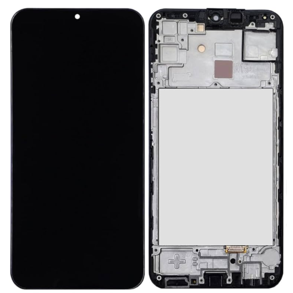 Pantalla Samsung A155/A156/A15 4G/5G 2023 Comp. c/Marco Negro OLED - Instalación Inc. + Vidrio Templado