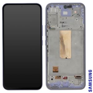 Pantalla Samsung A546/A54 Comp. c/Marco Violeta Claro (GH82-31231D/31232D) - Instalación Inc. + Vidrio Templado