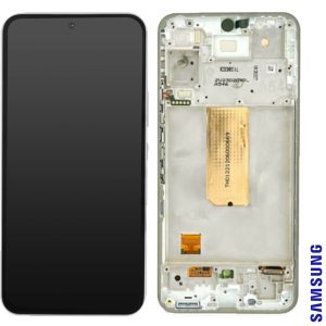 Pantalla Samsung A546/A54 Comp. c/Marco Blanco (GH82-31231B/31232B) - Instalación Inc. + Vidrio Templado