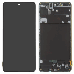 Pantalla Samsung A715/A71 Comp. c/Marco Negro (GH82-22152A) - Instalación Inc. + Vidrio Templado