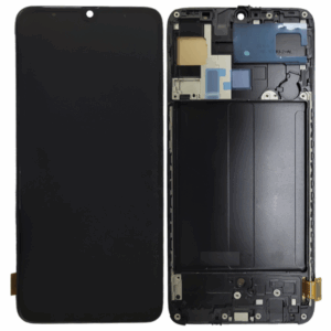 Pantalla Samsung A705/A70 Comp. Negro c/Marco (GH82-19787A) - Instalación Inc. + Vidrio Templado